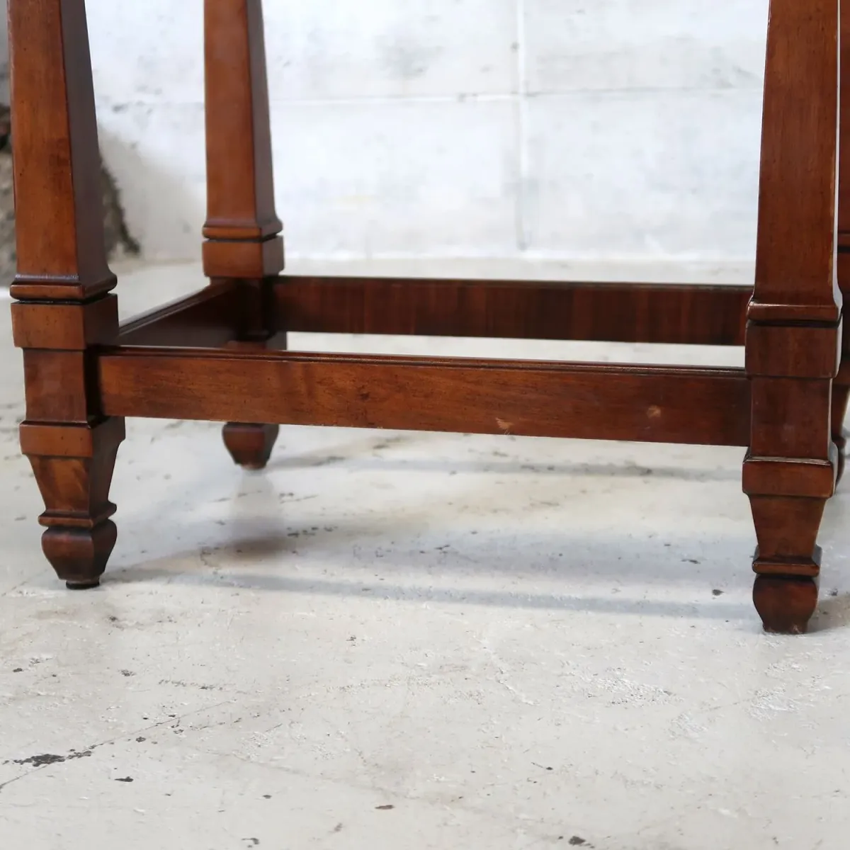 アンティーク ガラストップ サイドテーブル