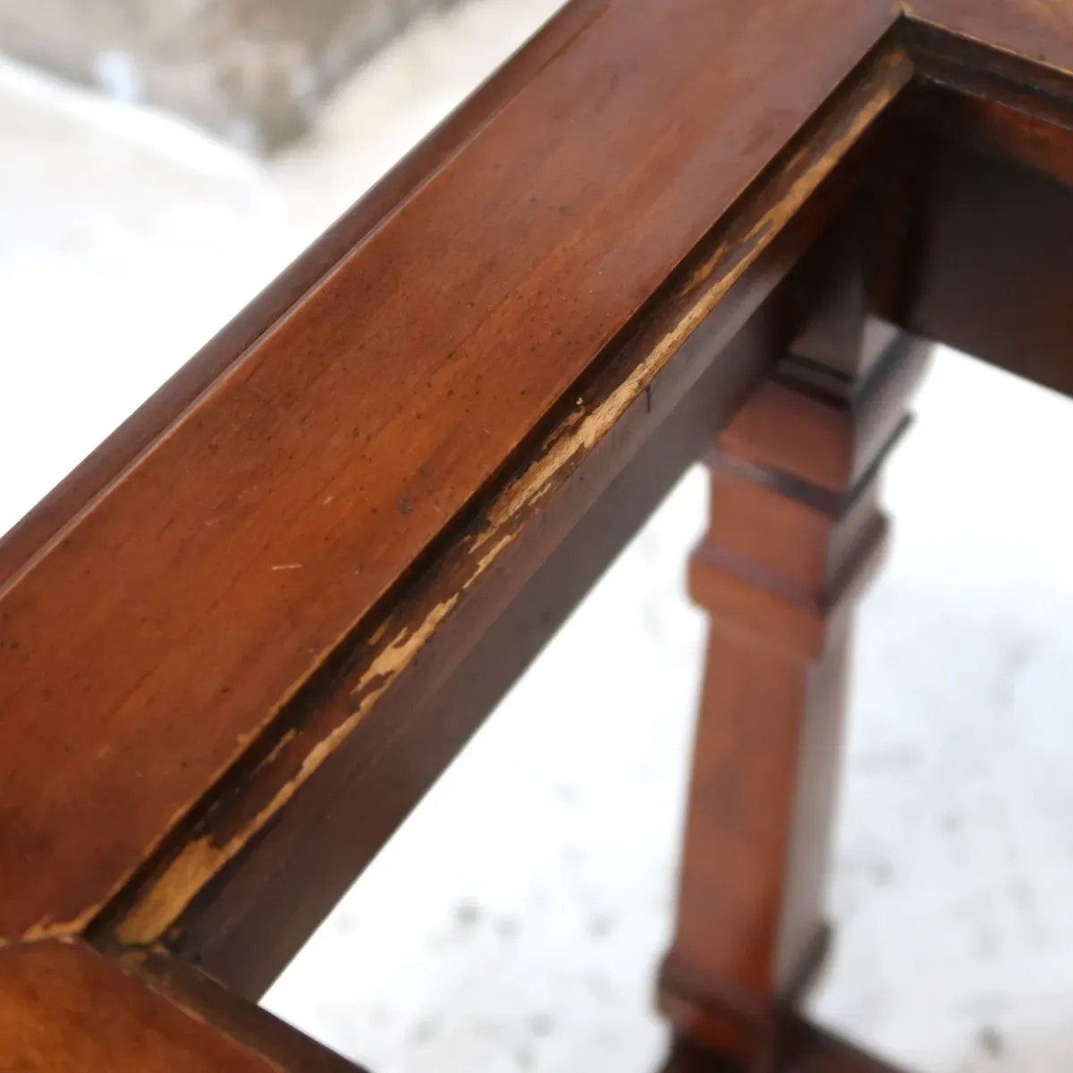 アンティーク ガラストップ サイドテーブル