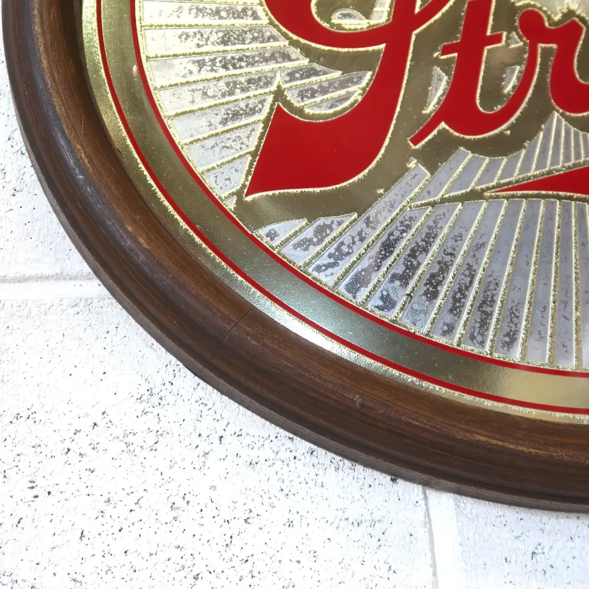 Stroh's ビンテージ パブミラー