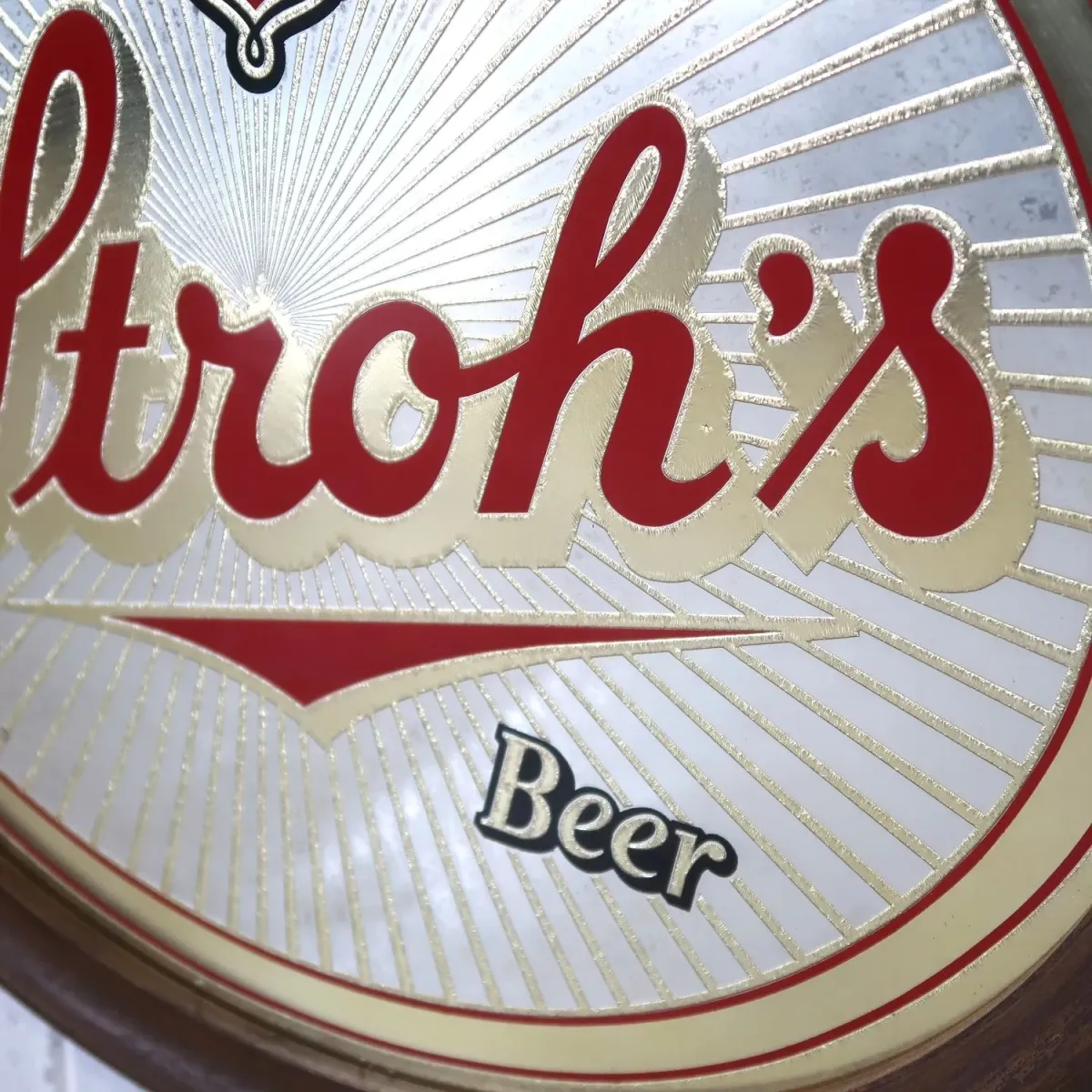 Stroh's ビンテージ パブミラー