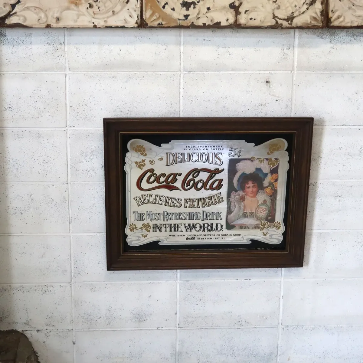 Coca Cola ビンテージ 大型パブミラー