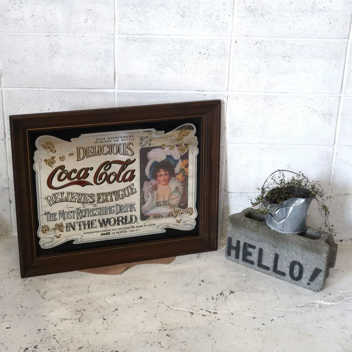 Coca Cola ビンテージ 大型パブミラー