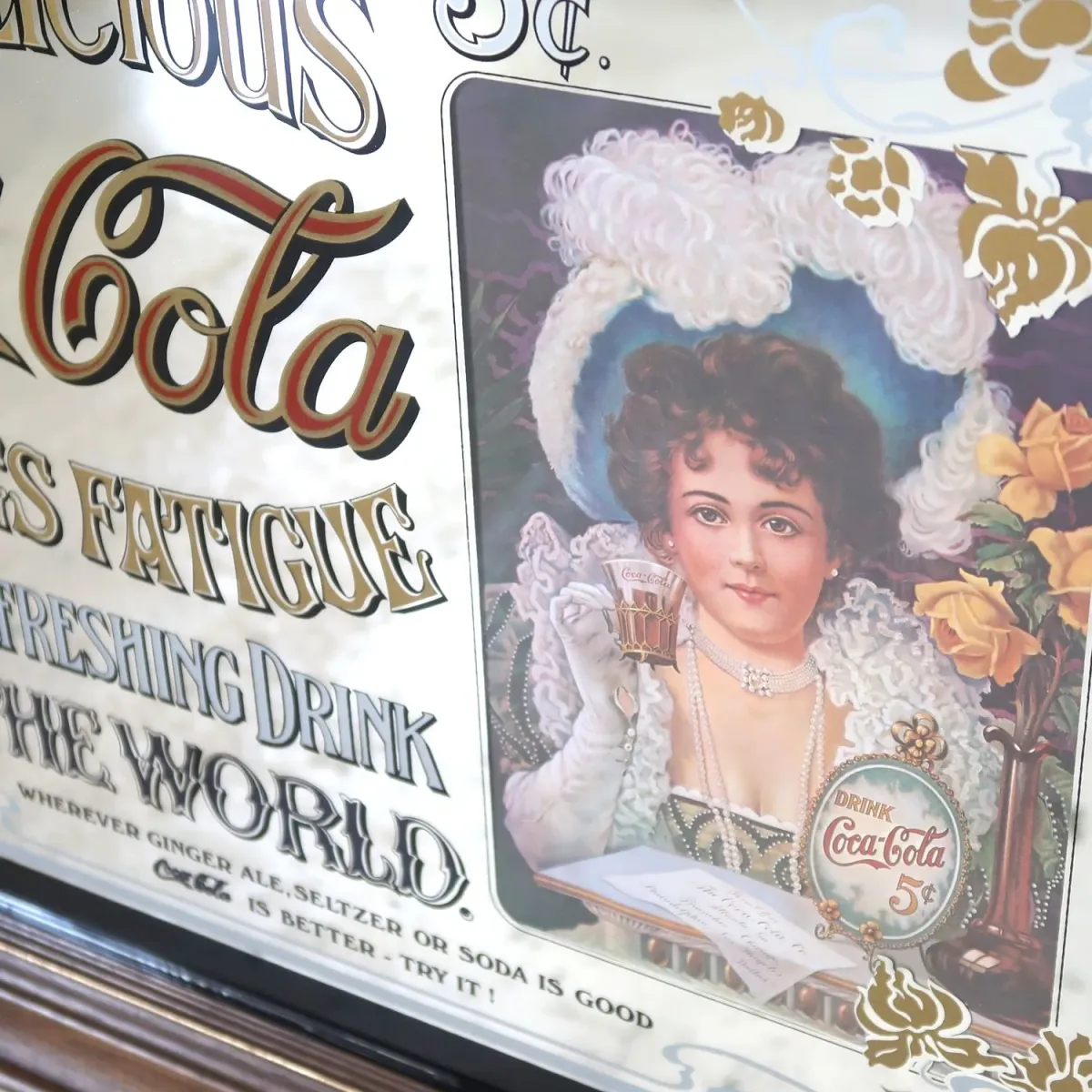 Coca Cola ビンテージ 大型パブミラー