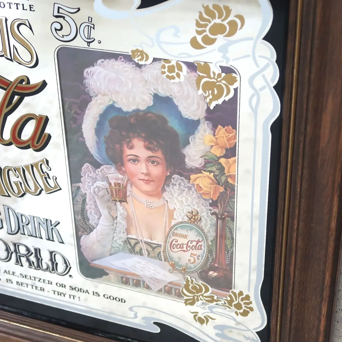 Coca Cola ビンテージ 大型パブミラー