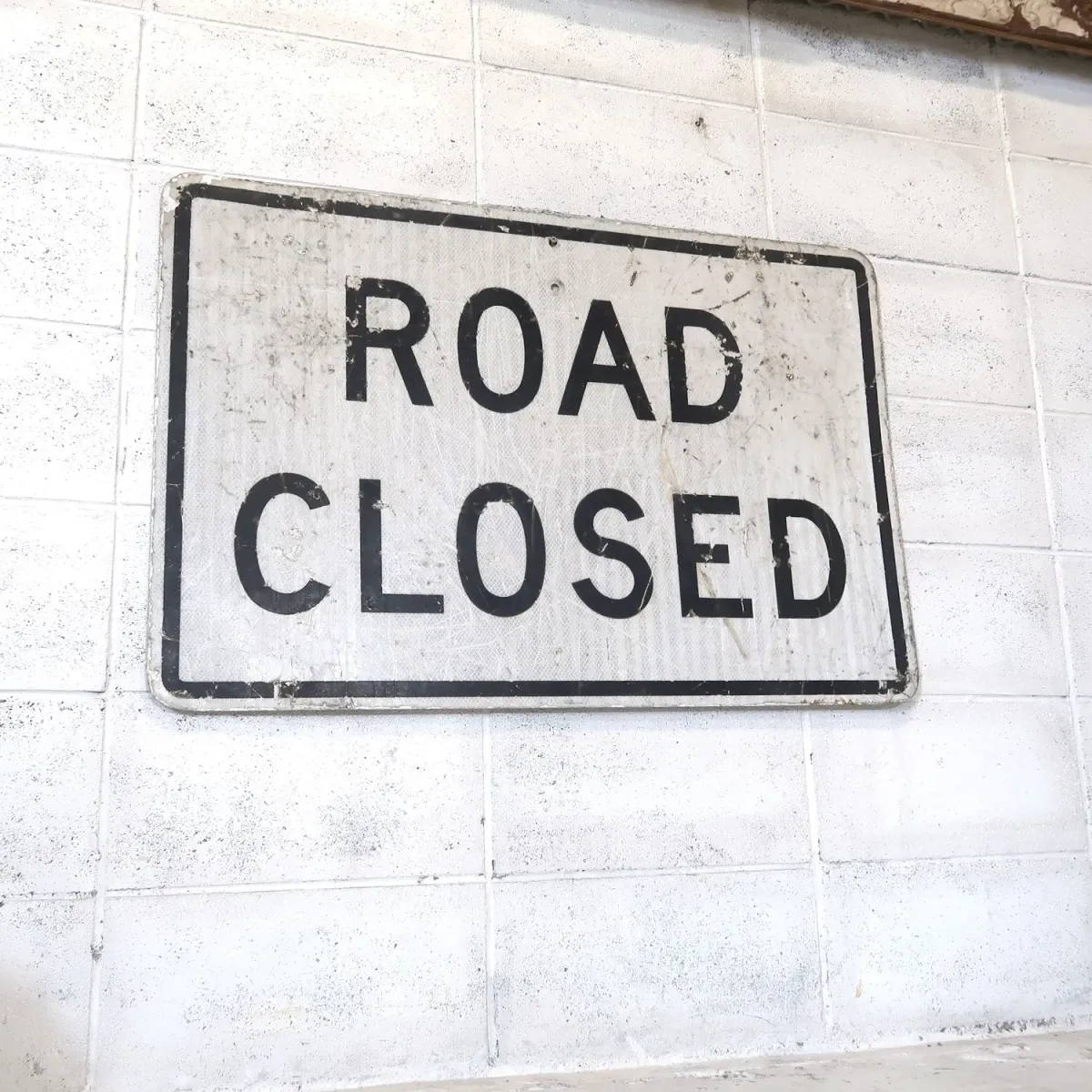 ROAD CLOSED ビンテージ 大型ロードサイン