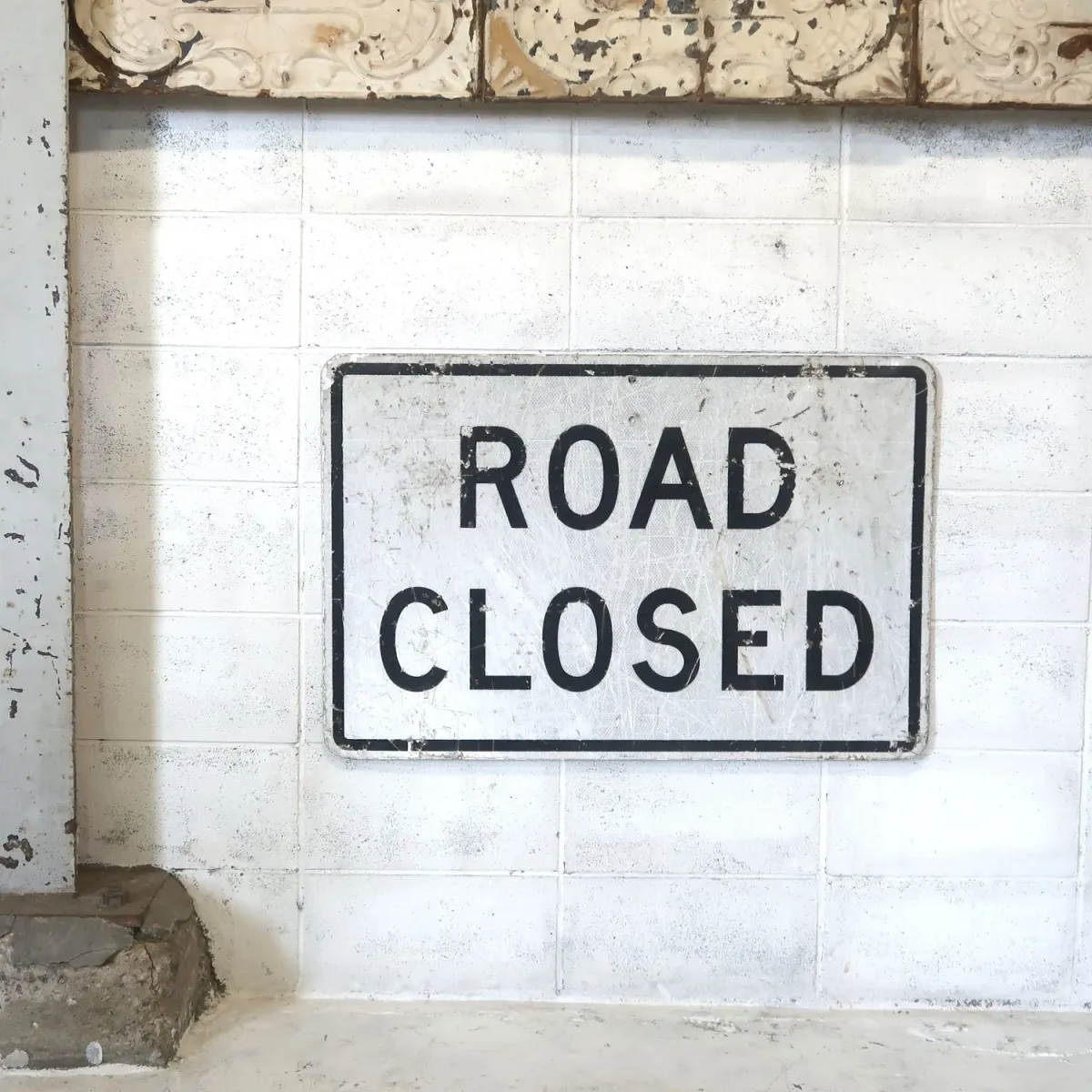 ROAD CLOSED ビンテージ 大型ロードサイン