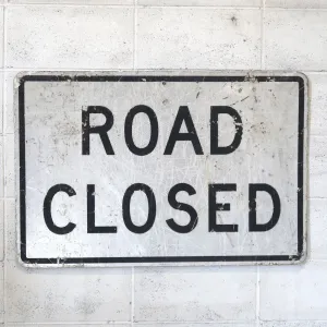 ROAD CLOSED ビンテージ 大型ロードサイン