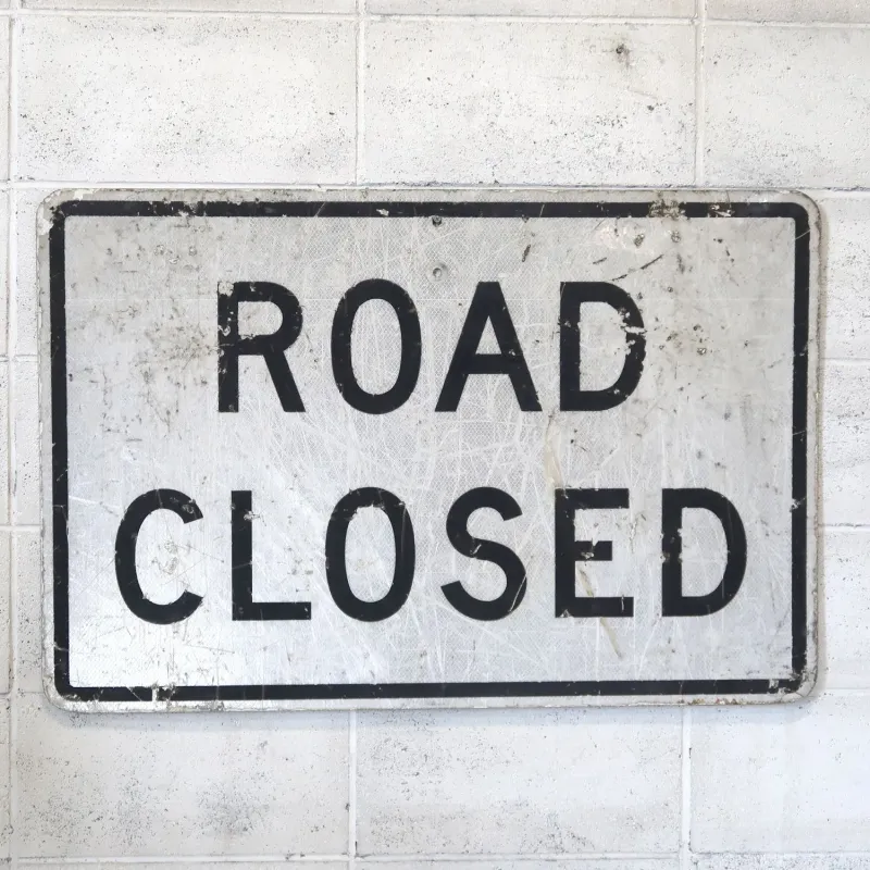 ROAD CLOSED ビンテージ 大型ロードサイン