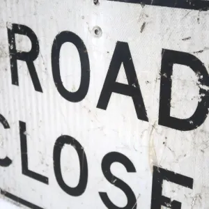 ROAD CLOSED ビンテージ 大型ロードサイン