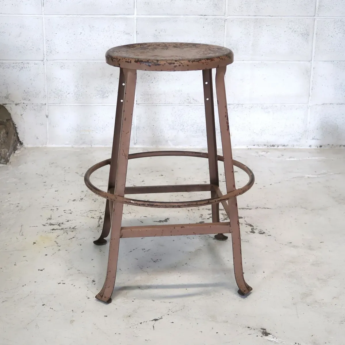 ビンテージ インダストリアル メタルスツール
