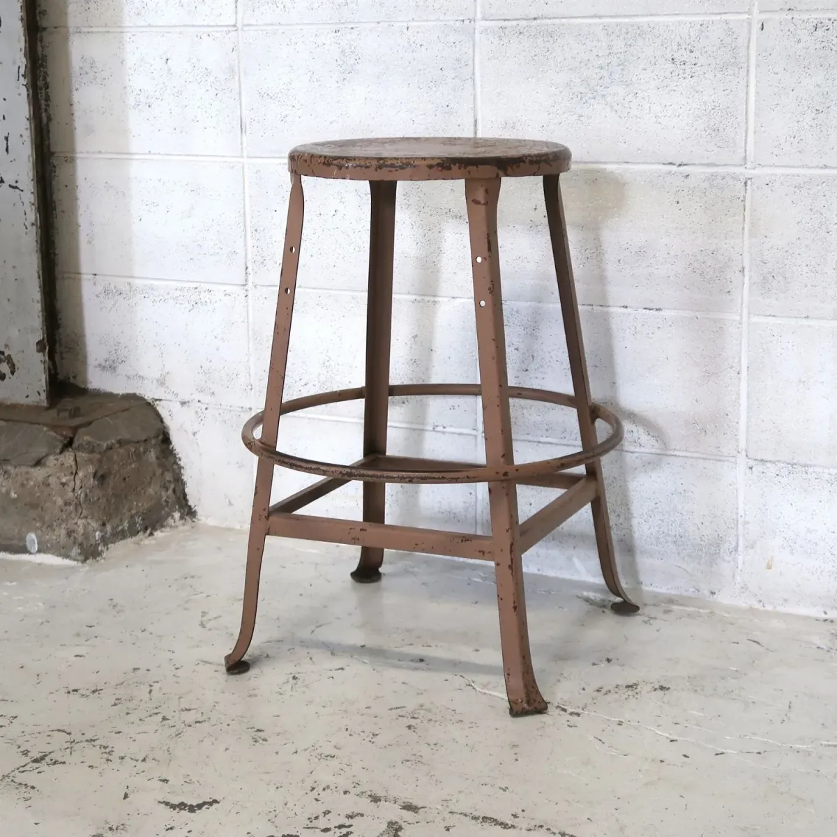 ビンテージ インダストリアル メタルスツール