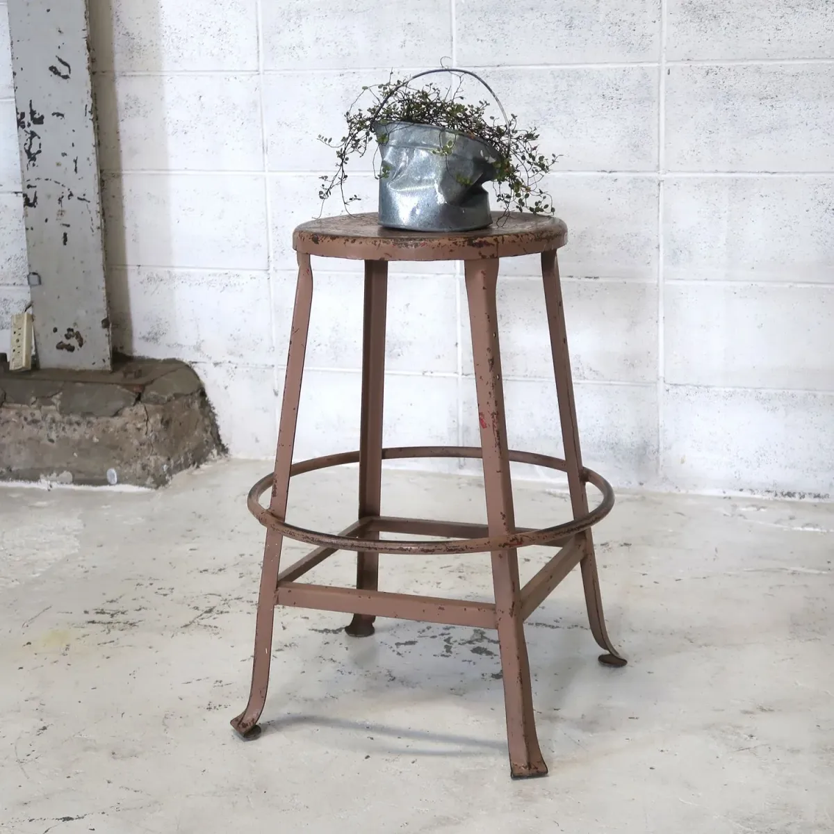 ビンテージ インダストリアル メタルスツール