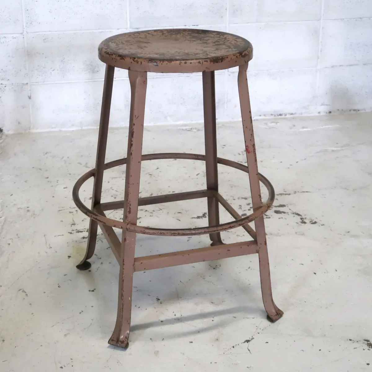 ビンテージ インダストリアル メタルスツール