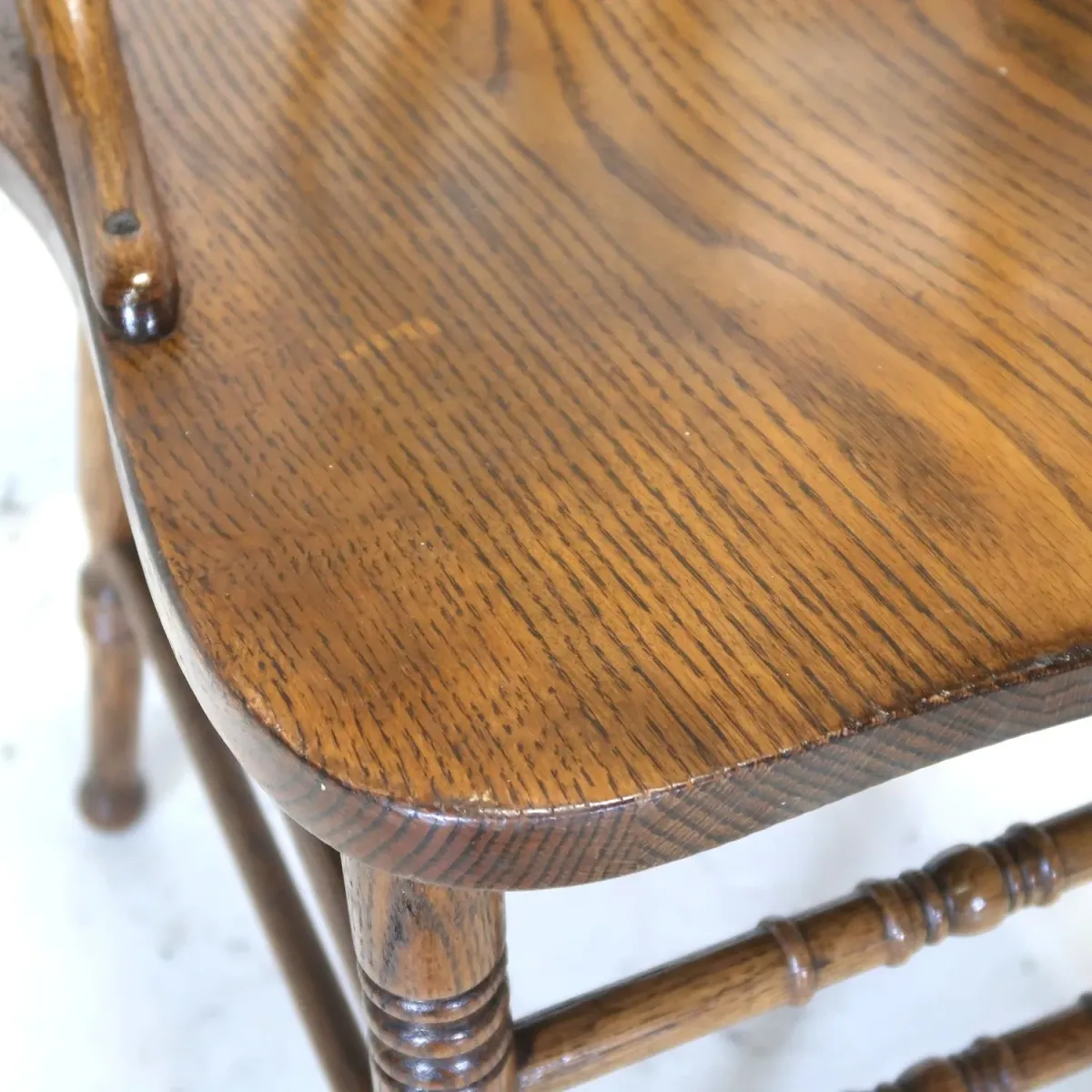 アンティーク ウッド ハイバックチェア