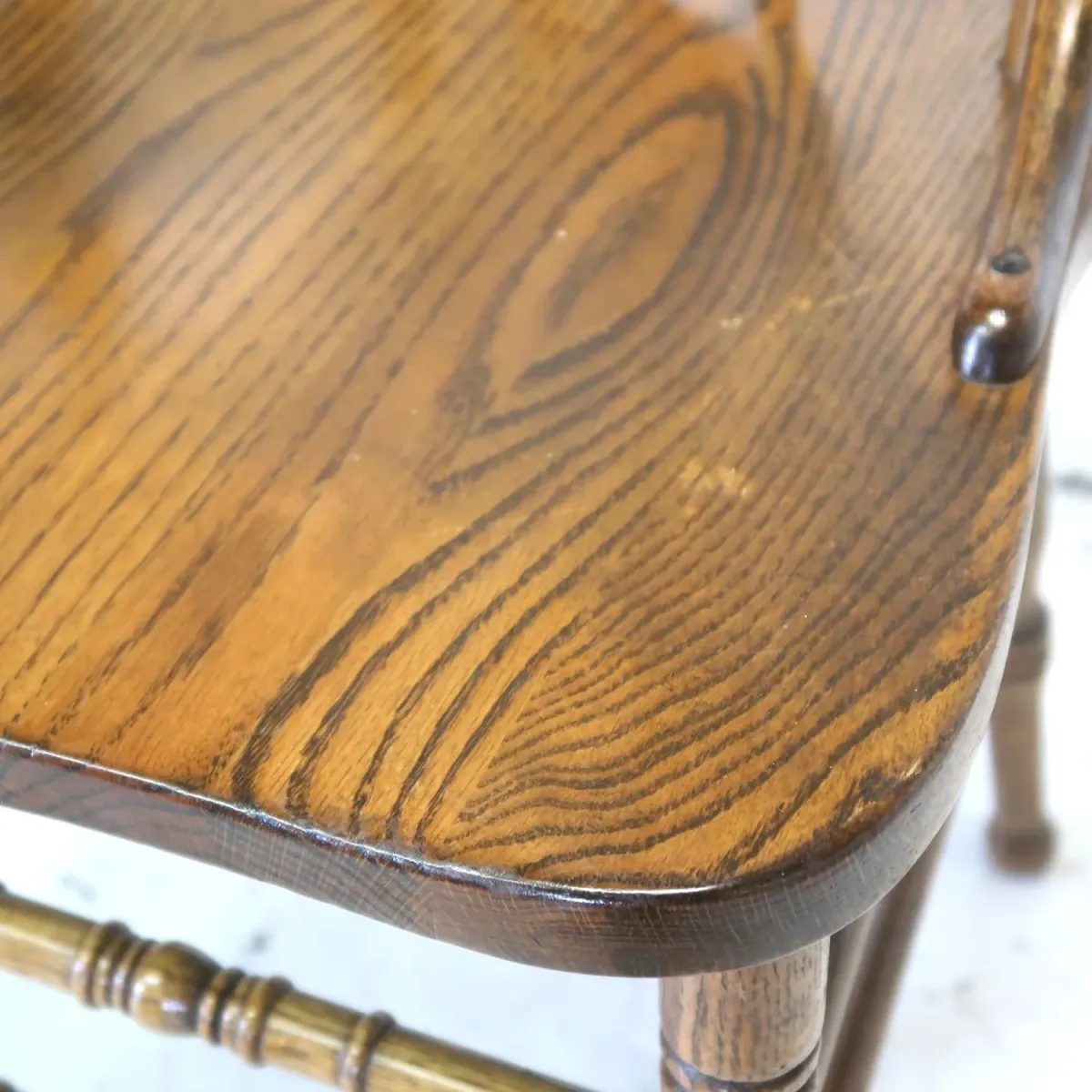 アンティーク ウッド ハイバックチェア