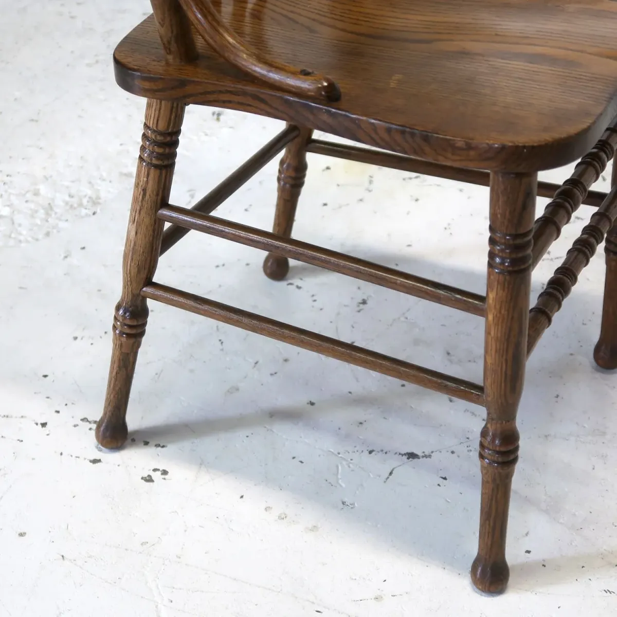 アンティーク ウッド ハイバックチェア