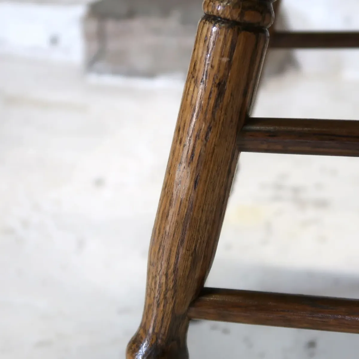 アンティーク ウッド ハイバックチェア