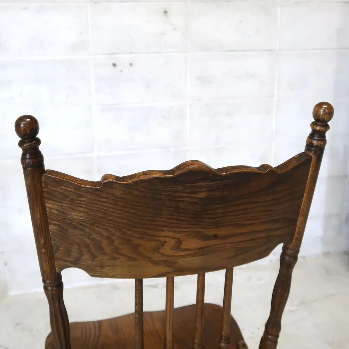 アンティーク ウッド ハイバックチェア