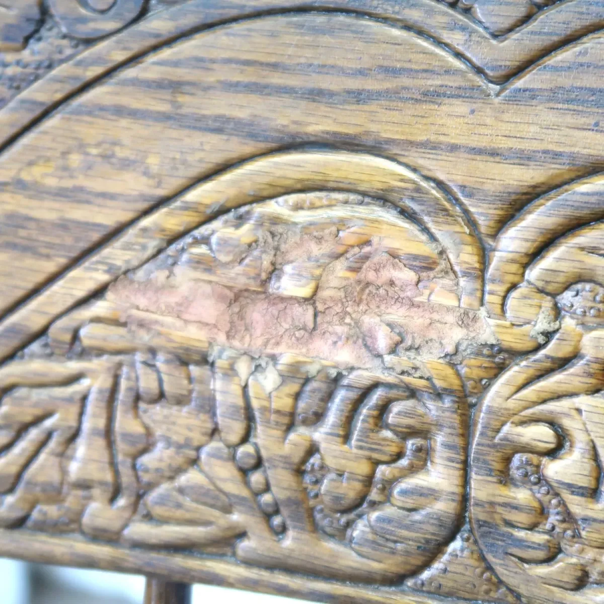 アンティーク ウッド ハイバックチェア