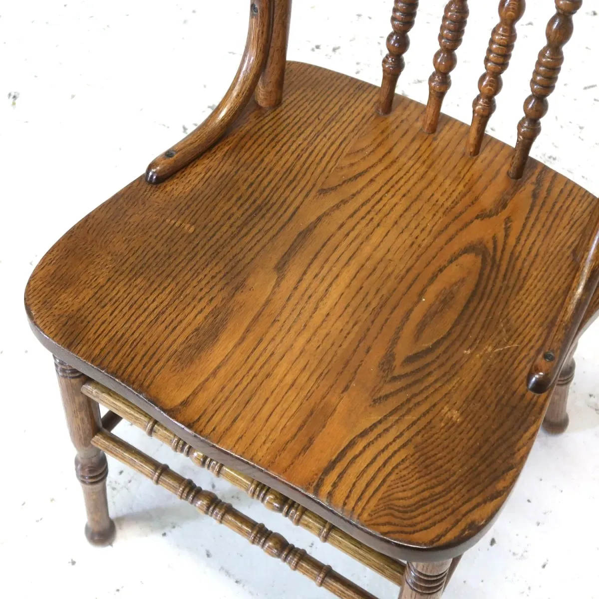 アンティーク ウッド ハイバックチェア