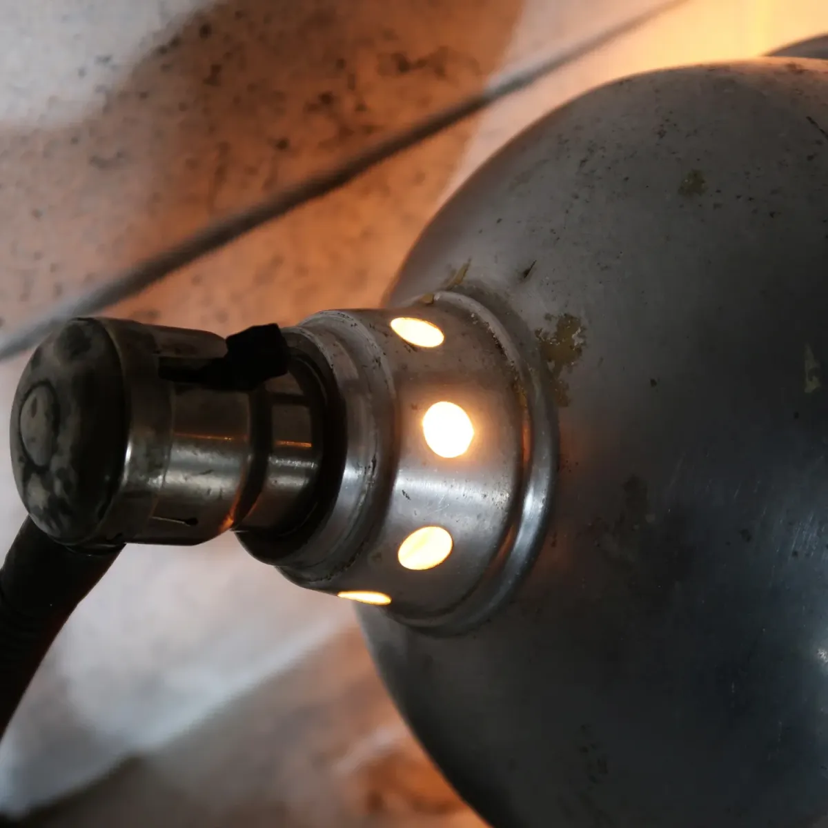 40's ビンテージ アルミシェード デスクランプ