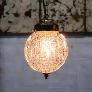 アンティーク カットガラスランプ クリアガラス