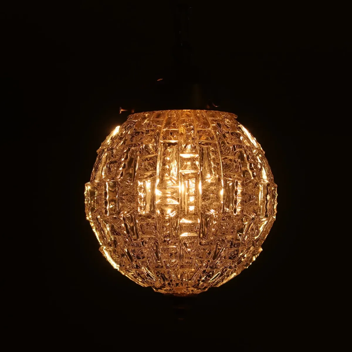 アンティーク カットガラスランプ クリアガラス