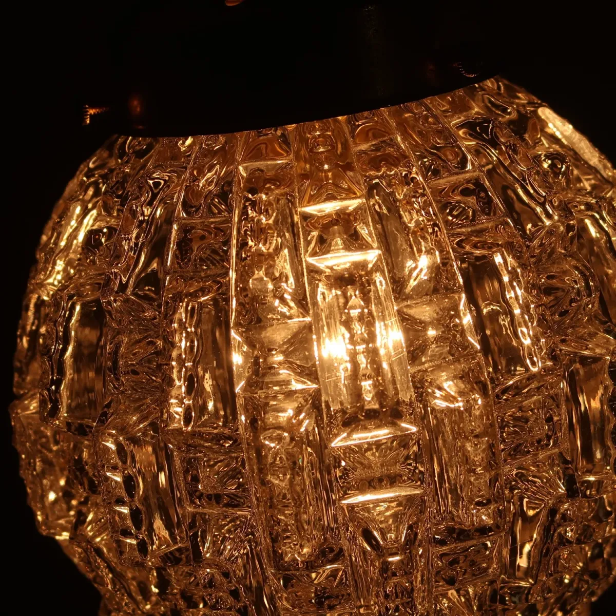 アンティーク カットガラスランプ クリアガラス