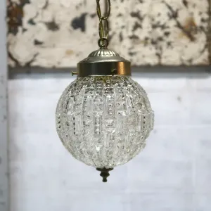 アンティーク カットガラスランプ クリアガラス