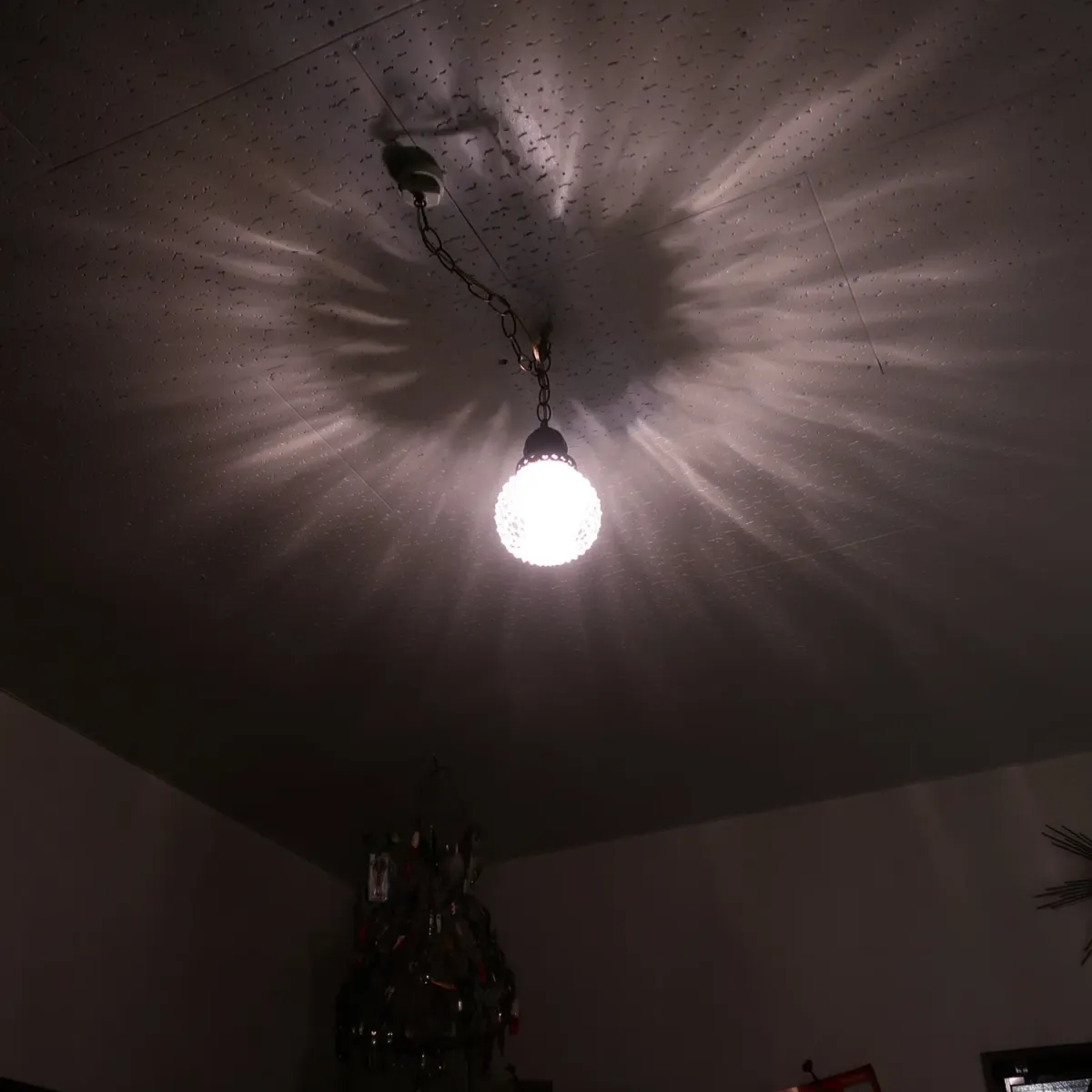 アンティーク カットガラスランプ クリアガラス