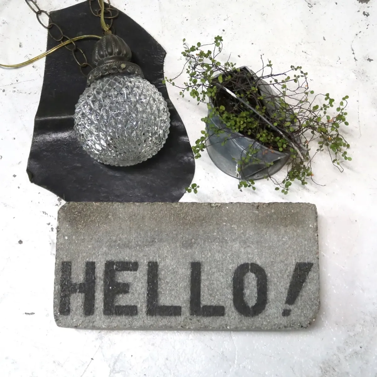 アンティーク カットガラスランプ クリアガラス