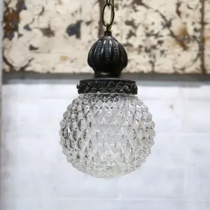 アンティーク カットガラスランプ クリアガラス