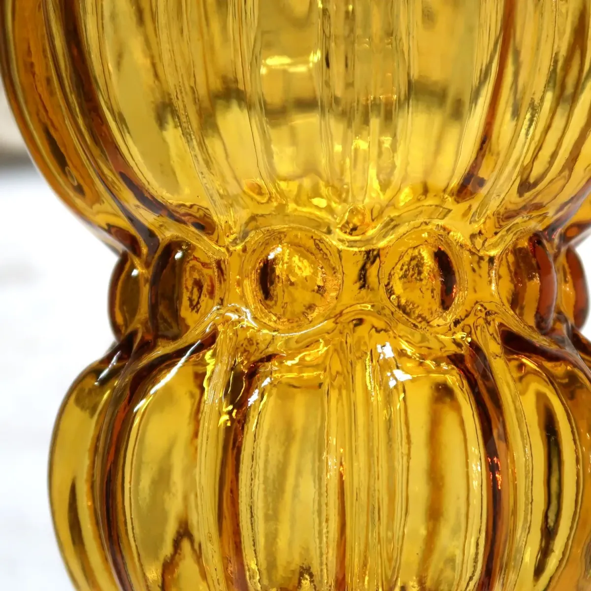 アンティーク アンバーガラス ペンダントランプ