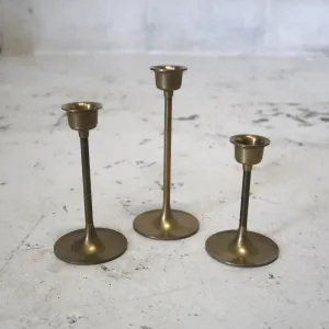 ビンテージ キャンドルスタンド 真鍮 3個セット