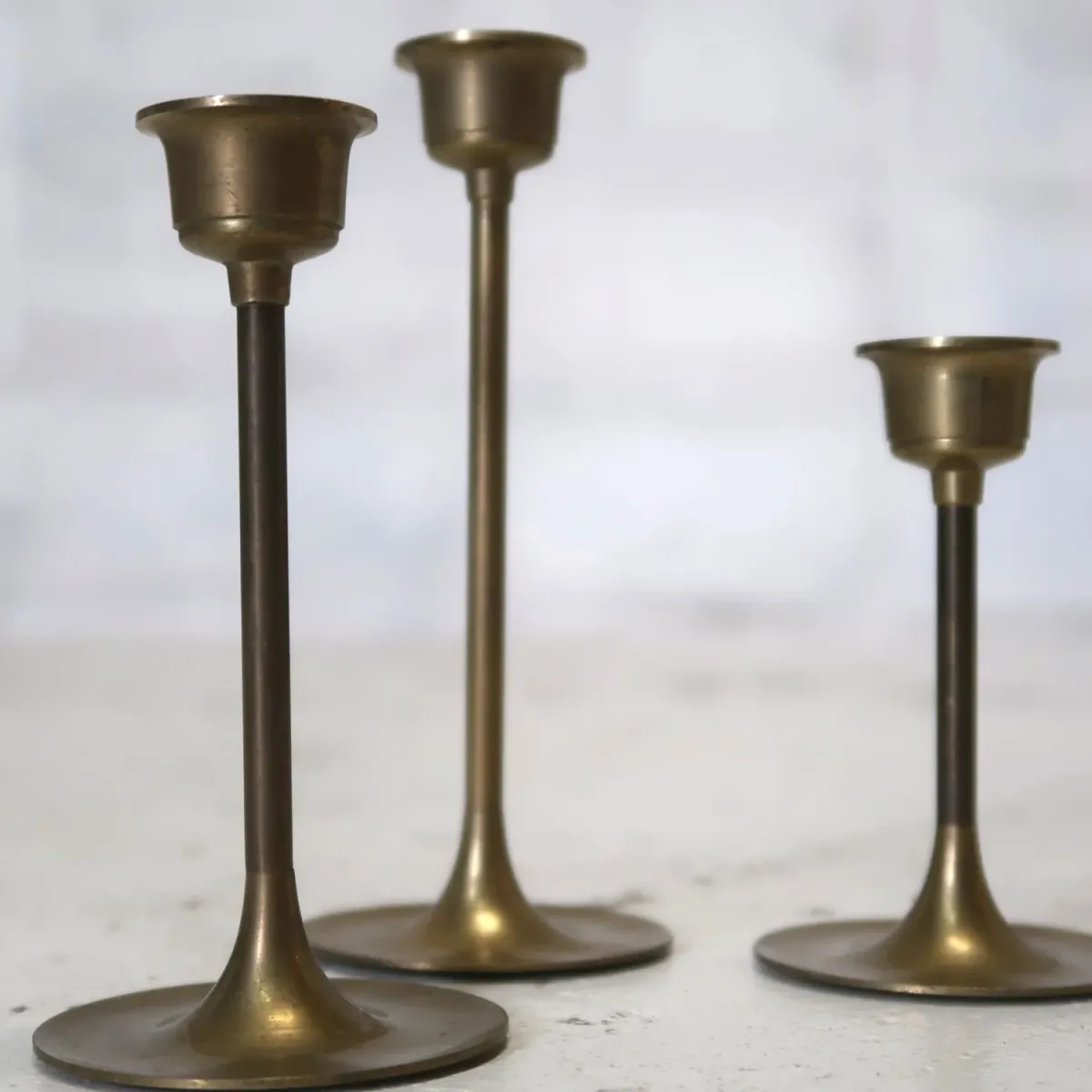 ビンテージ キャンドルスタンド 真鍮 3個セット
