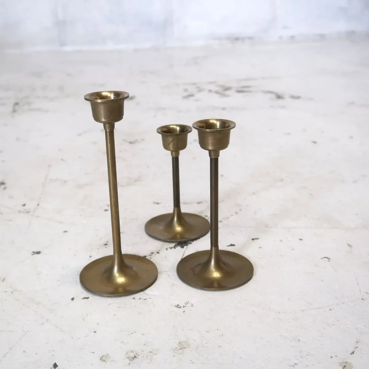 ビンテージ キャンドルスタンド 真鍮 3個セット