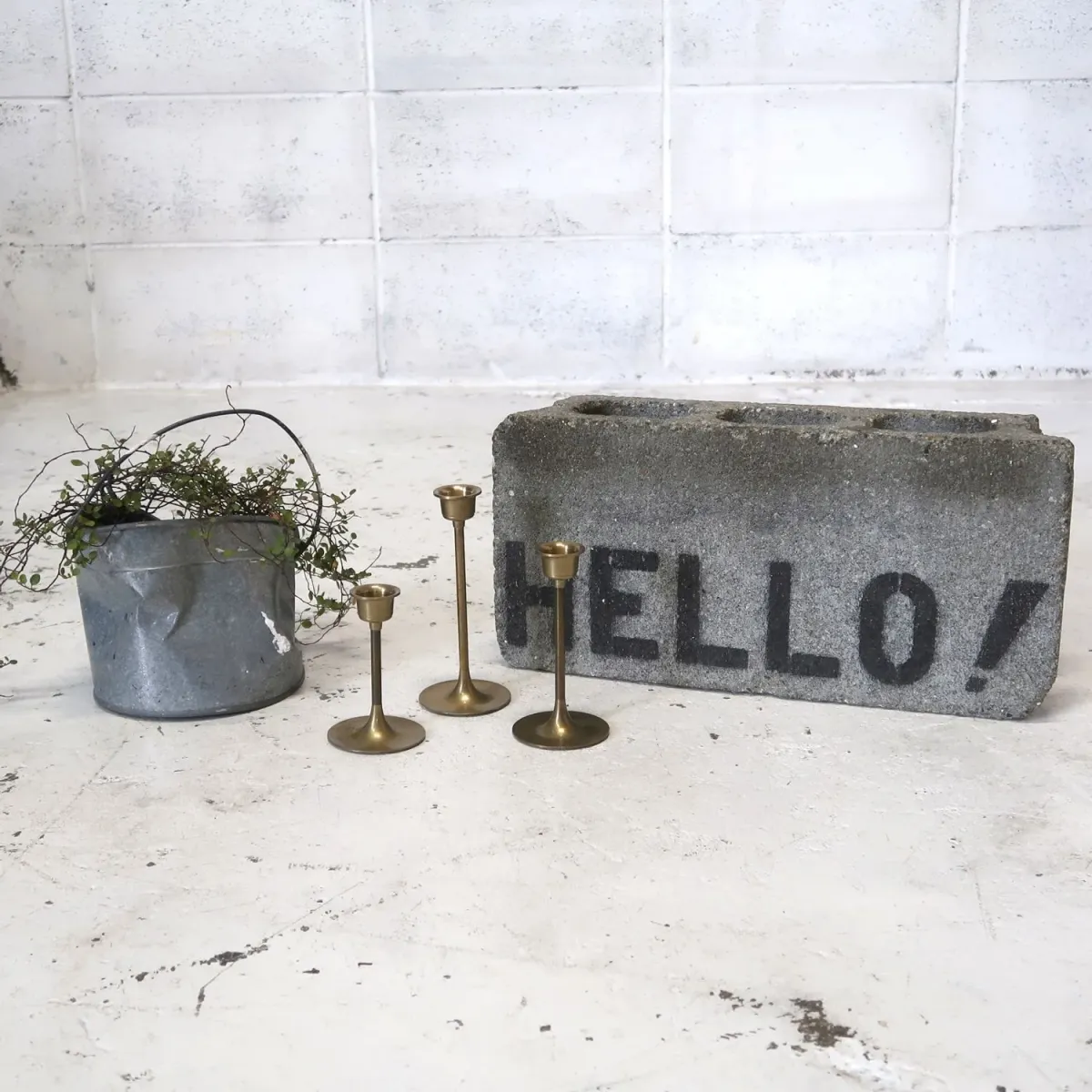 ビンテージ キャンドルスタンド 真鍮 3個セット