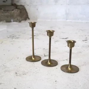 ビンテージ キャンドルスタンド 真鍮 3個セット