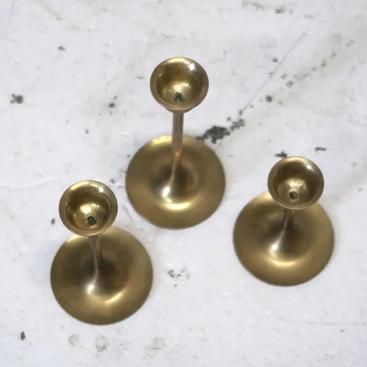 ビンテージ キャンドルスタンド 真鍮 3個セット