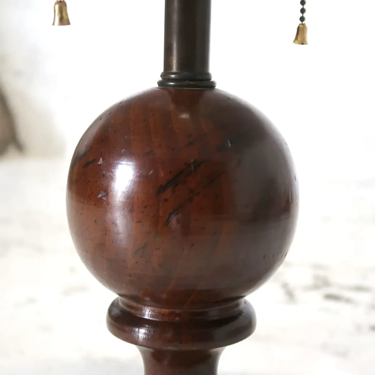 アンティーク ウッドベース テーブルランプ 2灯