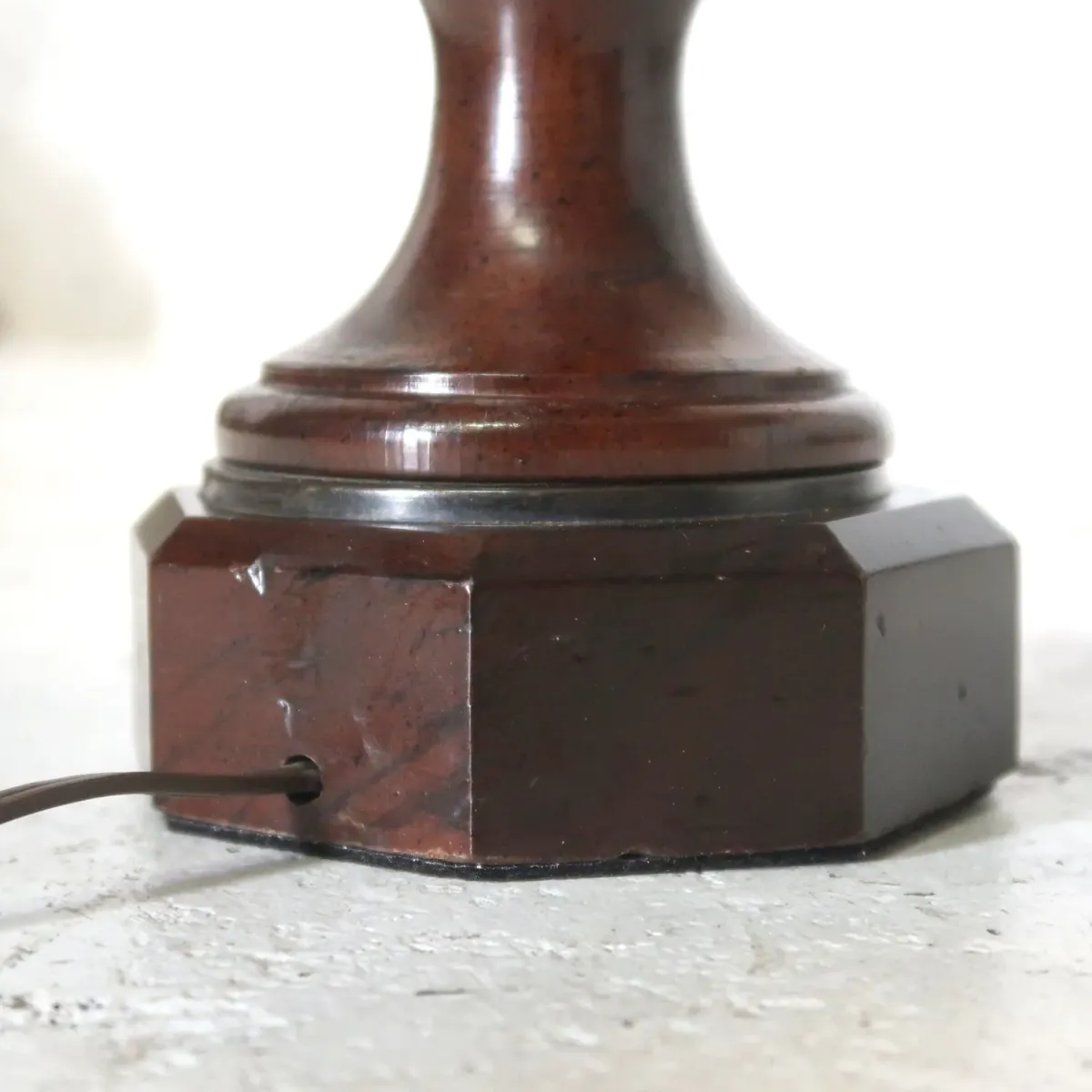 アンティーク ウッドベース テーブルランプ 2灯