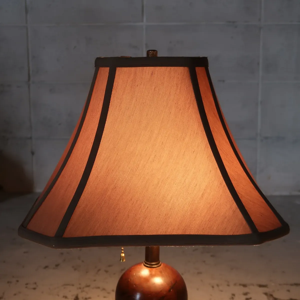 アンティーク ウッドベース テーブルランプ 2灯