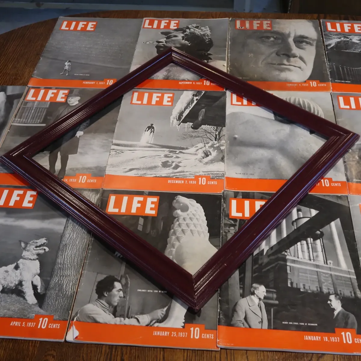 ビンテージ ウッドフレーム 額縁