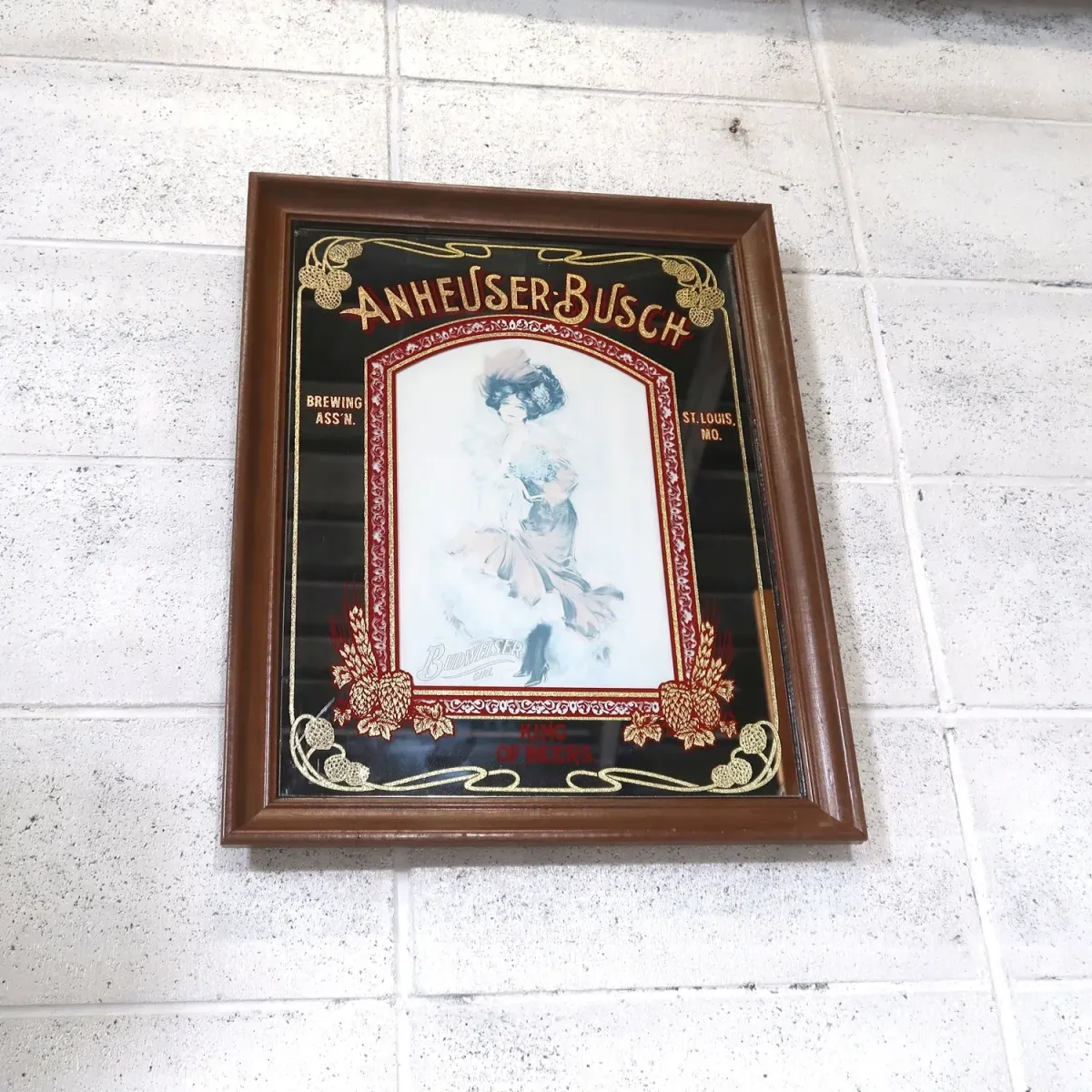 ANHEUSER-BUSCH ビンテージ パブミラー