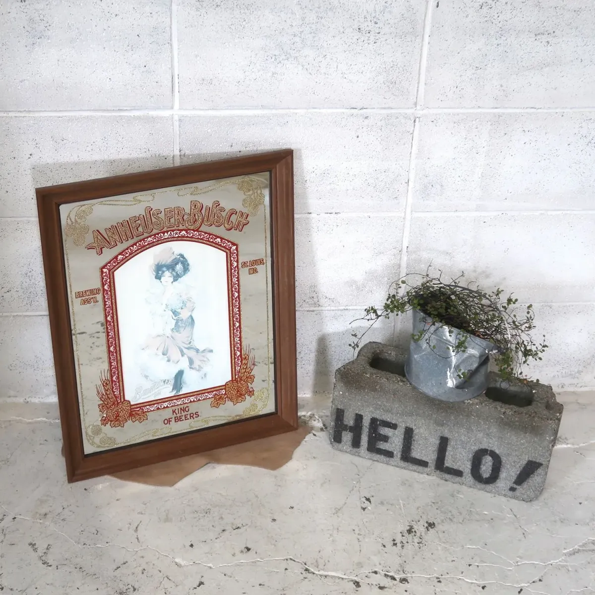 ANHEUSER-BUSCH ビンテージ パブミラー