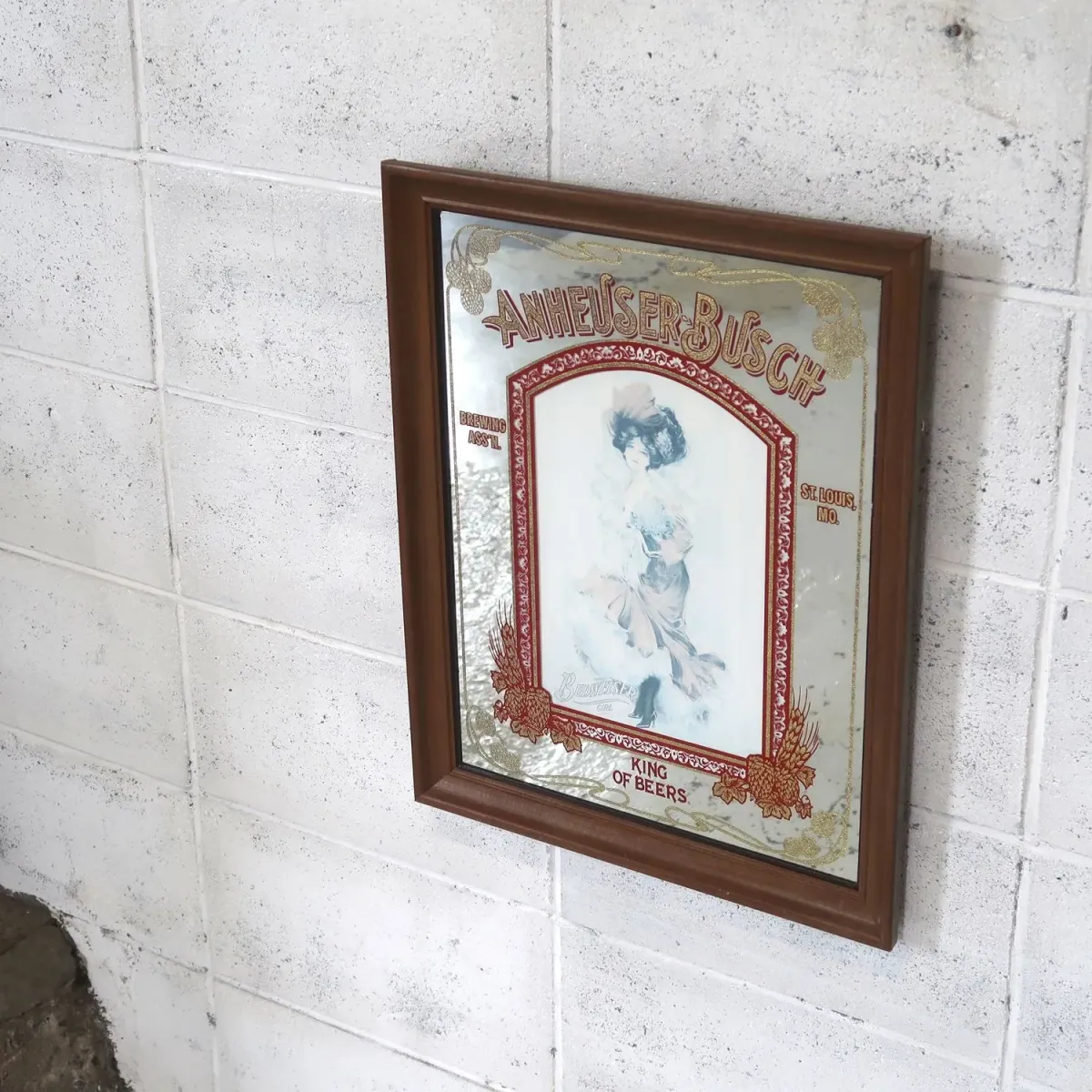 ANHEUSER-BUSCH ビンテージ パブミラー