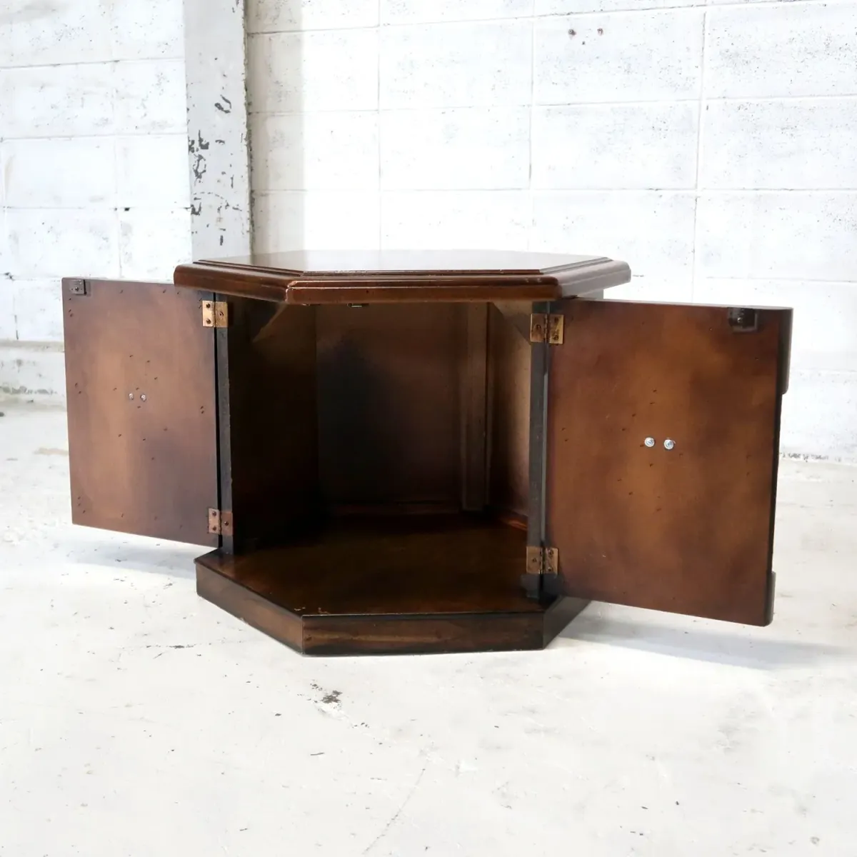 アンティーク サイドテーブル 六角形