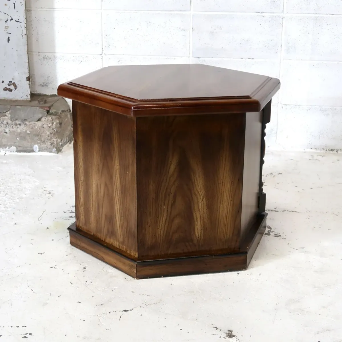 アンティーク サイドテーブル 六角形