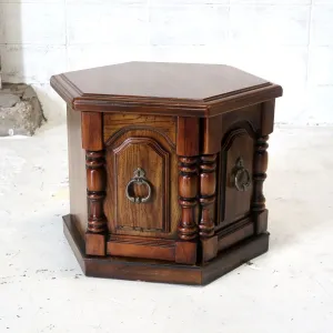 アンティーク サイドテーブル 六角形