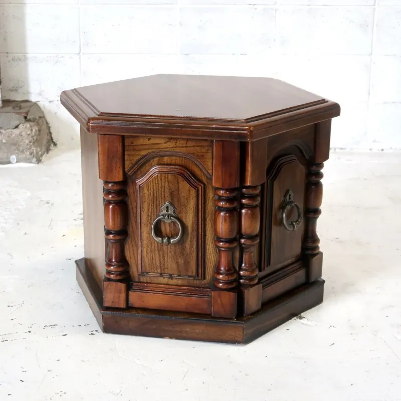 アンティーク サイドテーブル 六角形